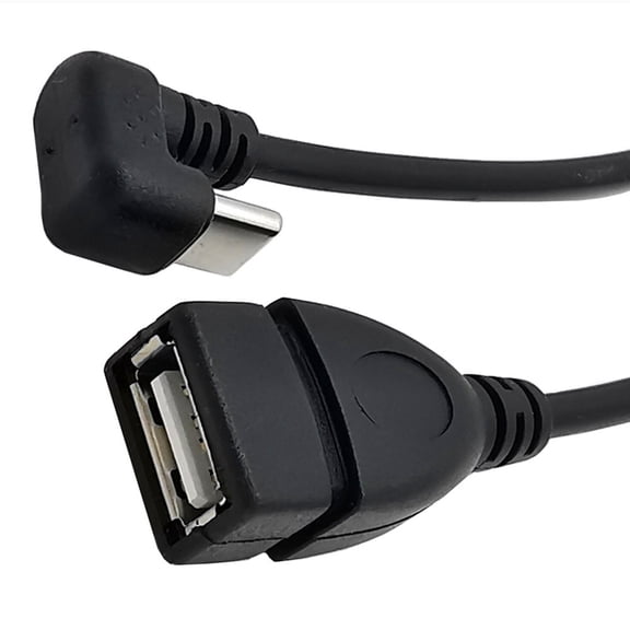 USB A to 180 Degree Type C Male Connector Wire 20W Fast Charging Data Cable for Smartphones Tablets & Gaming Devices