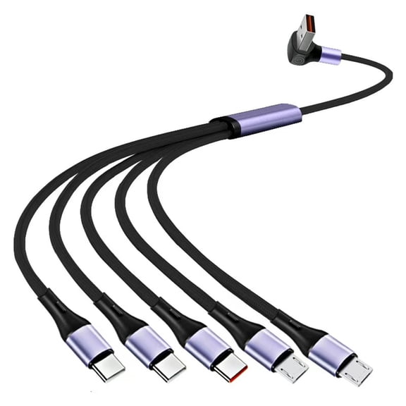 USB A to 5 Port Type-C 5 Pin Charging Data Cable Splitter Cord 66W USB Fast Charging Cord for Phone Tablet