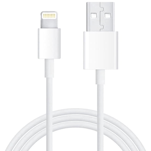 USB-A to 8-Pin Connector Charge and Sync Cable 3ft White
