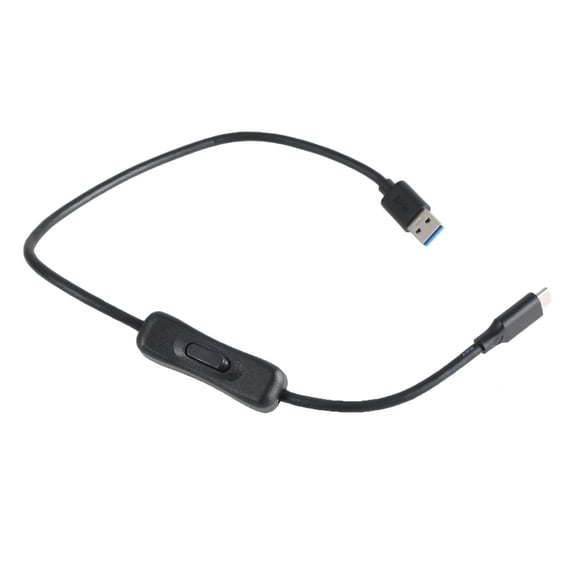 USB A to Type C Extension Cable Wire with Power Switching Button, 10Gbps Data Charging Cord for LED Light, Fan, Lamp