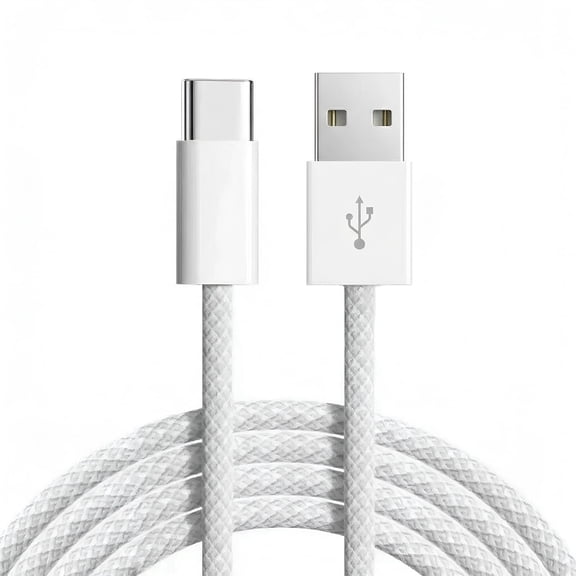 USB-A to USB-C Charging Cable 3.3 FT, 3A Braided Type-C Charger Cord with Data Sync for Samsung Galaxy, Google Pixel, iPhone 15/16, iPad & USB-C Devices
