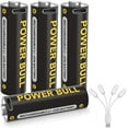 USB AA Battery Lithium, USB Rechargeable AA Batteries 1.5V 3600mWh Over ...