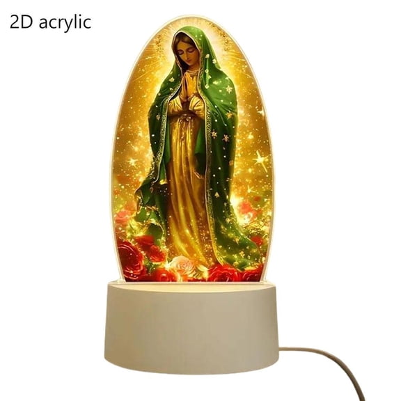 USB Acrylic Ambient Light Soft LED Night Lamp with Tricolor Base for Home Decor & Gift Use