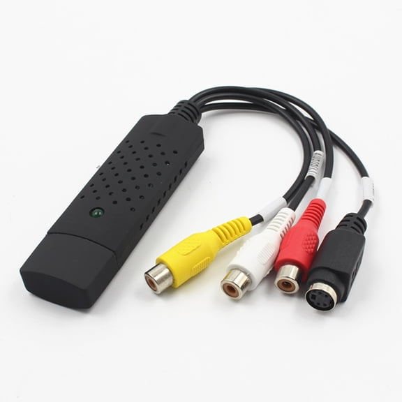 USB Adapter with Audio Capture,4 Channel USB 2.0 Video Audio Capture Card Adapter VHS VCR TV to DVD Converter support Win 2000/Win Xp/ Win Vista(32 bit) /Win 7/Win 8/Win 10,DVR Sureveillance System