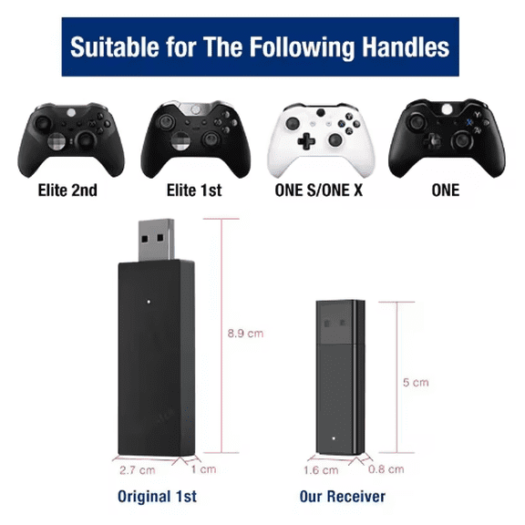 USB Adapter For Xbox One S X Elite Windows PC Receiver 1st or 2nd Game Console Joystick Gamepad Controller Accessories