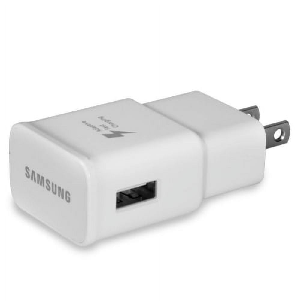 USB Adaptive Fast OEM Home Charger Power Adapter Travel Wall D3R for Samsung Galaxy J7 Sky Pro, J3 Emerge, S6 Edge, Tab E NOOK 9.6 (SM-T560) S8 active 4 NOOK 7.0 (SM-T230) A 10.1 (2016) - image 1 of 3