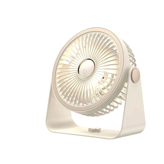 USB Air Circulator Fan With Night Light And Aromatherapy Function For Bedroom And Office Featuring Wall Mount Design And 5 Speed Settings For Year-Round Use(Beige)