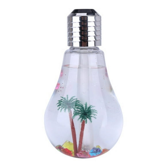 USB Air Humidifier Bulb Lamp Shape Decorative Lights Diffuser Purifier Atomizer with Colorful LED Night Light for Office Desk Bedroom Living Room Home Decor
