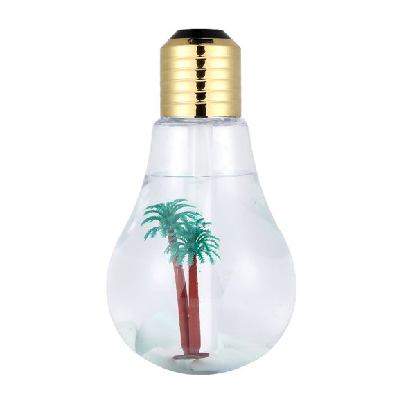 USB Air Humidifier with Large Mist Output, for Home and Office Desktop, with Colorful Light Bulbs, Cross-Border