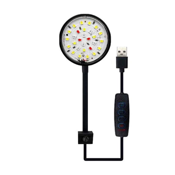 USB Aquarium Clip Light, 33 Inch Adjustable LED Bar with 4 Colors, Energy-Saving Waterproof Fixture for Home Fish Tanks