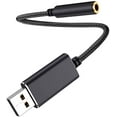 Usb Audio Adapter,Usb To 3.5Mm Audio Jack Adapter, Usb External Sound Card Audio Adapter With 3