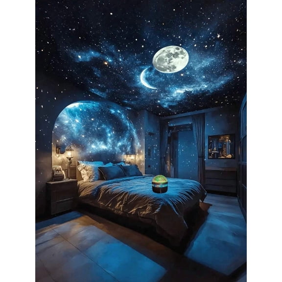 USB Aurora Starry Sky Projector Light with Remote - RGB Night Light for Bedroom, Party Decoration, Romantic Atmosphere Gift