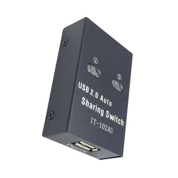 USB Auto Switcher 2 Port USB 2.0 Sharer Splitter for 2 Share USB Peripherals Printers USB 2.0 Port Switcher