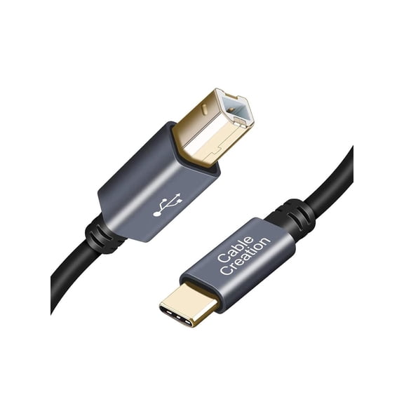 USB B to USB C Printer Cable 3.3FT, USB-C to USB B Printer Cord for MacBook Pro, Air, MIDI Cable for Yamaha Casio Digital Piano MIDI Controller DJ Controller