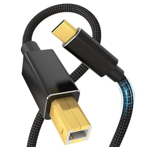 USB B to USB C Printer Cable 6.6FT, Type B to Type C Printer Cord for MacBook Pro, Air, MIDI Cable for Yamaha Casio Digital Piano, MIDI Keyboard, DJ Controller, DAC to iPad