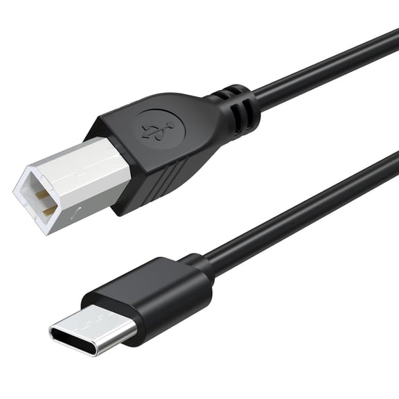 USB B to USB C Printer Cable to Computer for Canon PIXMA TR4720 TR8620a TR7820 TR7020a TS7720 TS6420a TS3720 TS702a TR7020a TS9520a MG3620, for HP DeskJet 2855e 2755e 4255e 8015e 8139e 5 FT