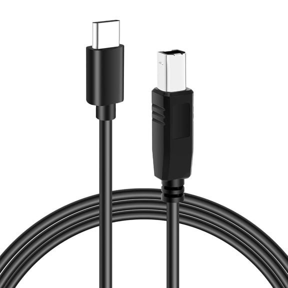 USB B to USB C 10ft Printer Cable, Compatible with MacBook Pro/Air, Flexible