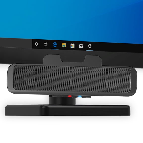 Cyber Acoustics USB & Bluetooth Speaker Bar (CA-2890BT) – USB Powered Speaker with Speakerphone for PC and Bluetooth to Simultaneously Connect to Smartphones, Clamps to Monitor, Convenient Controls