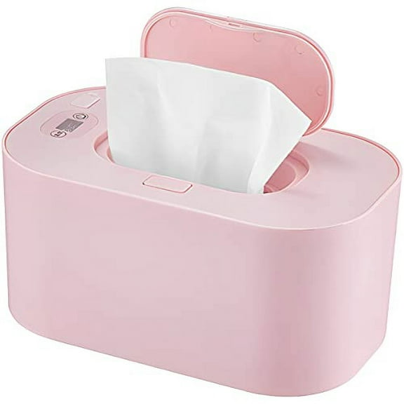 USB Baby Wipe Warmer,Baby Wet Wipes Dispenser,Portable Baby Wipe Warmer for Travel Home Car,Large Capacity Mini Babies Wet Wipe Dispenser (Pink)