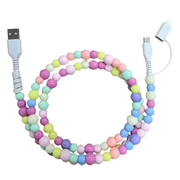 USB Beaded 2 In 1 Data Connection Offering Distinctive Style for Efficient Charging and Data Transfer