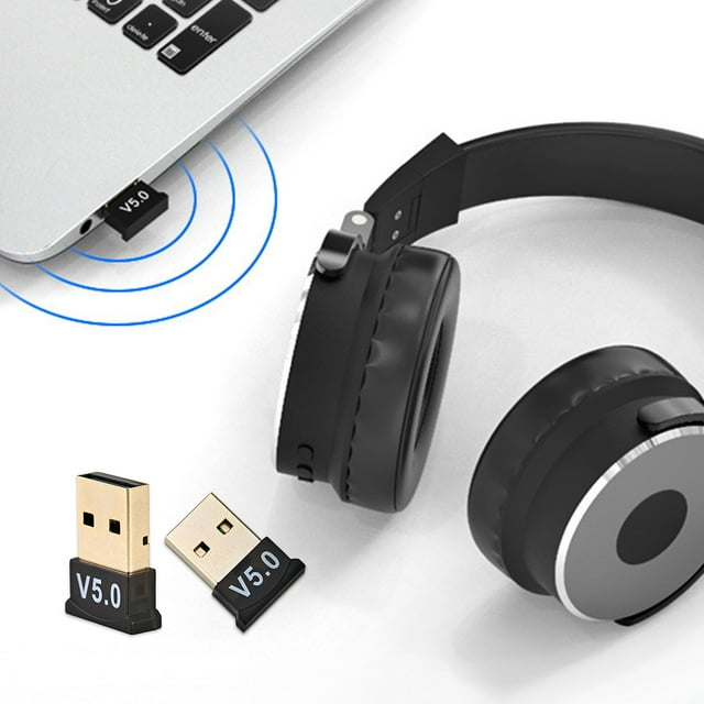 USB Bluetooth 5.0 Adapter Wireless Stereo Receiver Audio For PC Laptop