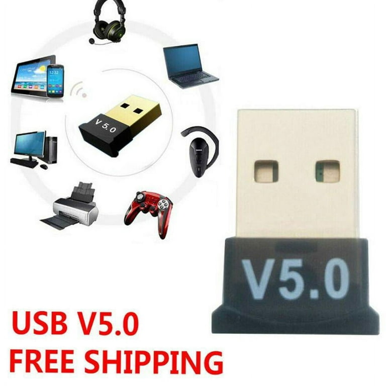 USB Bluetooth 5.0 Wireless Audio Music Stereo Adapter Dongle receiver for TV  PC 