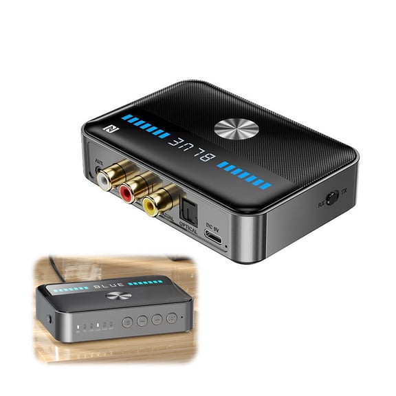 USB Bluetooth 6.0 Adapter Receiver for Windows 11/10/8.1, Compatible with Multiple Audio Devices and Systems, Made of ABS & Metal Alloy