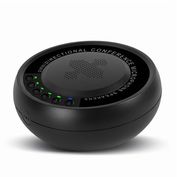 USB Bluetooth Conference 360 Voice Capture Microphone for Video Conferences Online Courses Live Broadcasts Black
