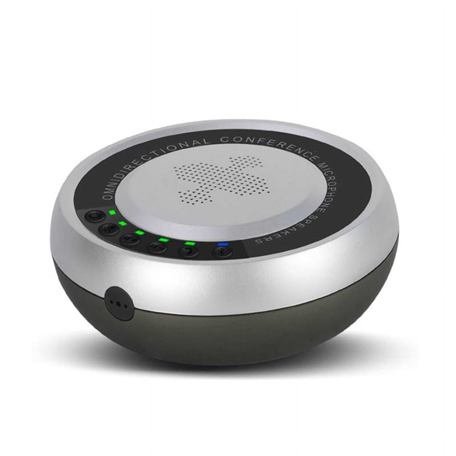 USB Bluetooth Conference 360° Voice Capture Microphone for Video Conferences Online Courses Live Broadcasts Silver