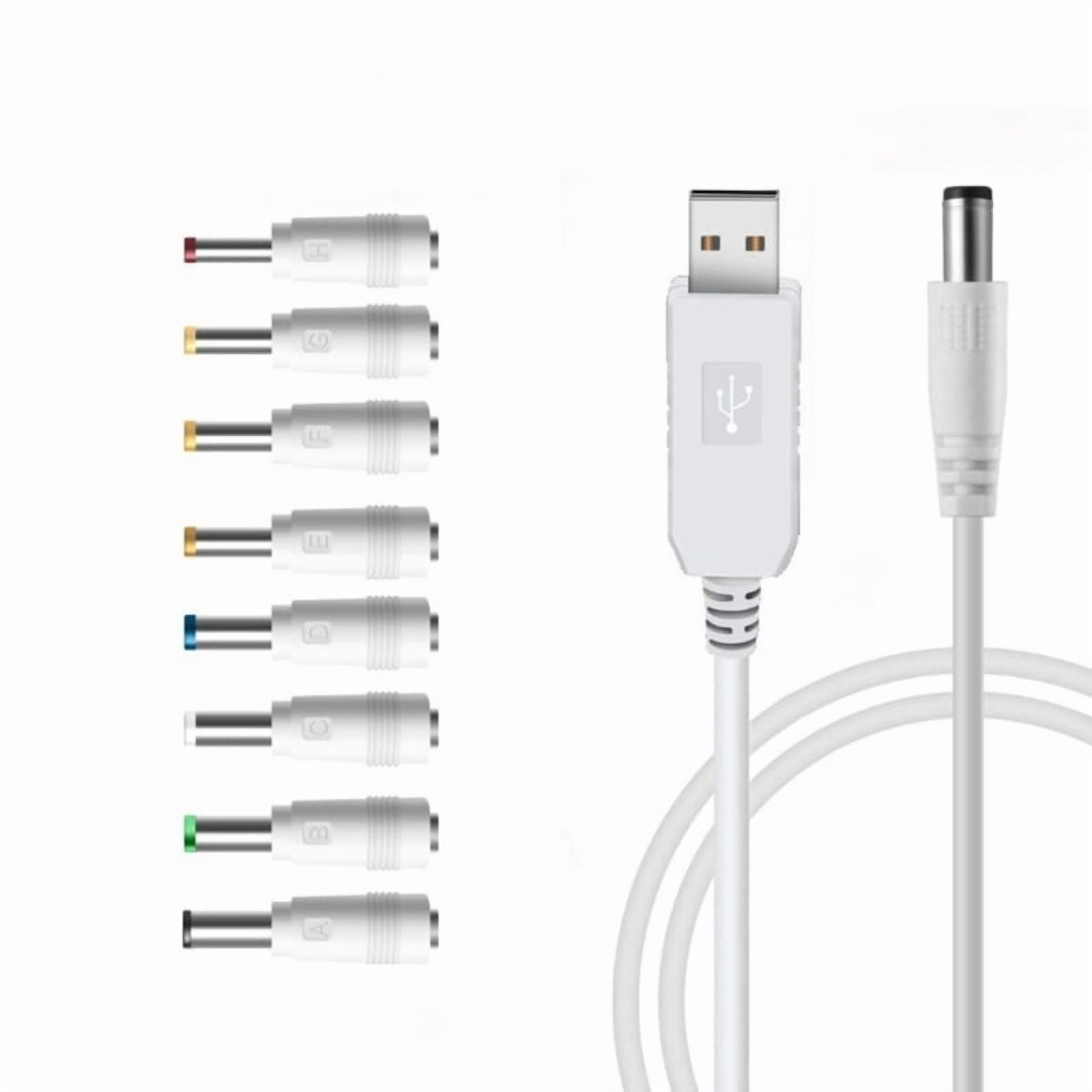 USB Boost USB toDC Step-up Converter Cable 5V to DC9V 12V 5.5x2.1mm 8 ...