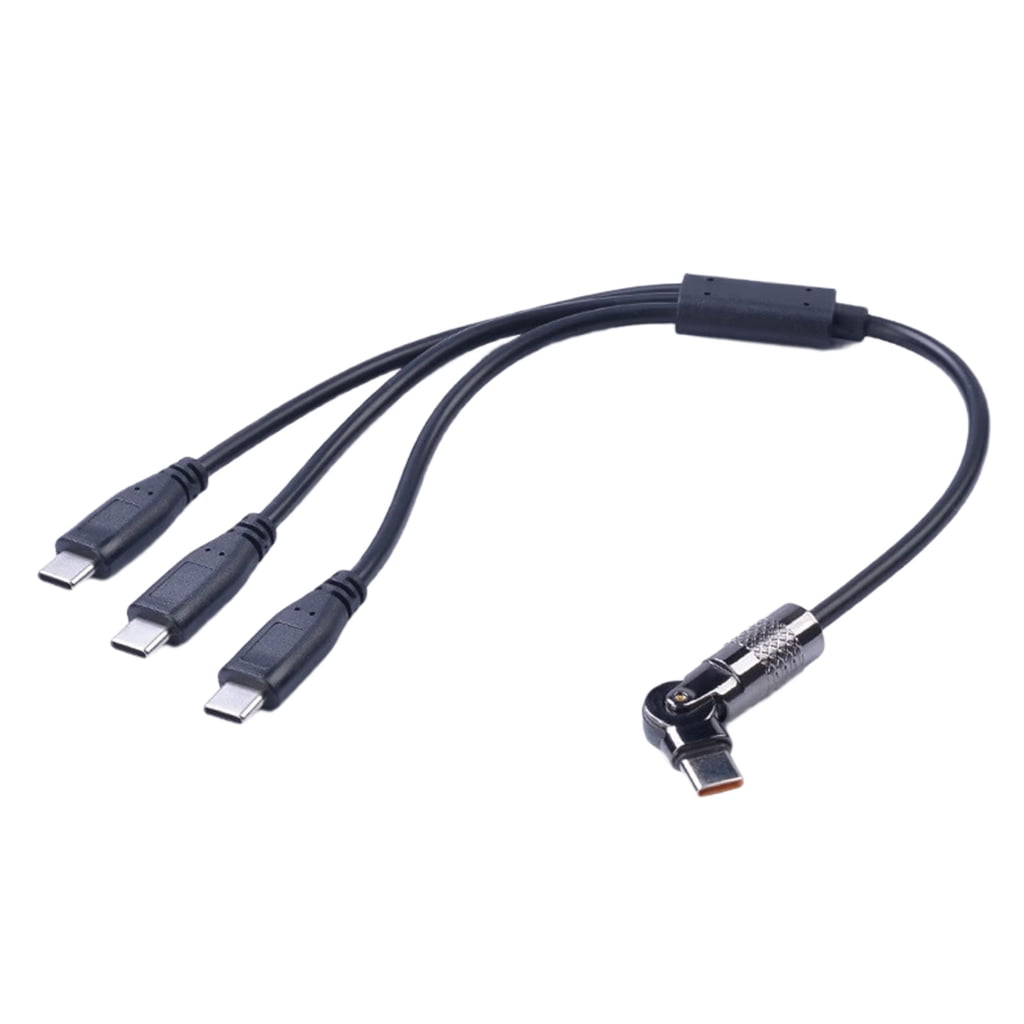 USB C 1 Male to 3 Male Splitter Data Transfer Charging 180 Degree ...