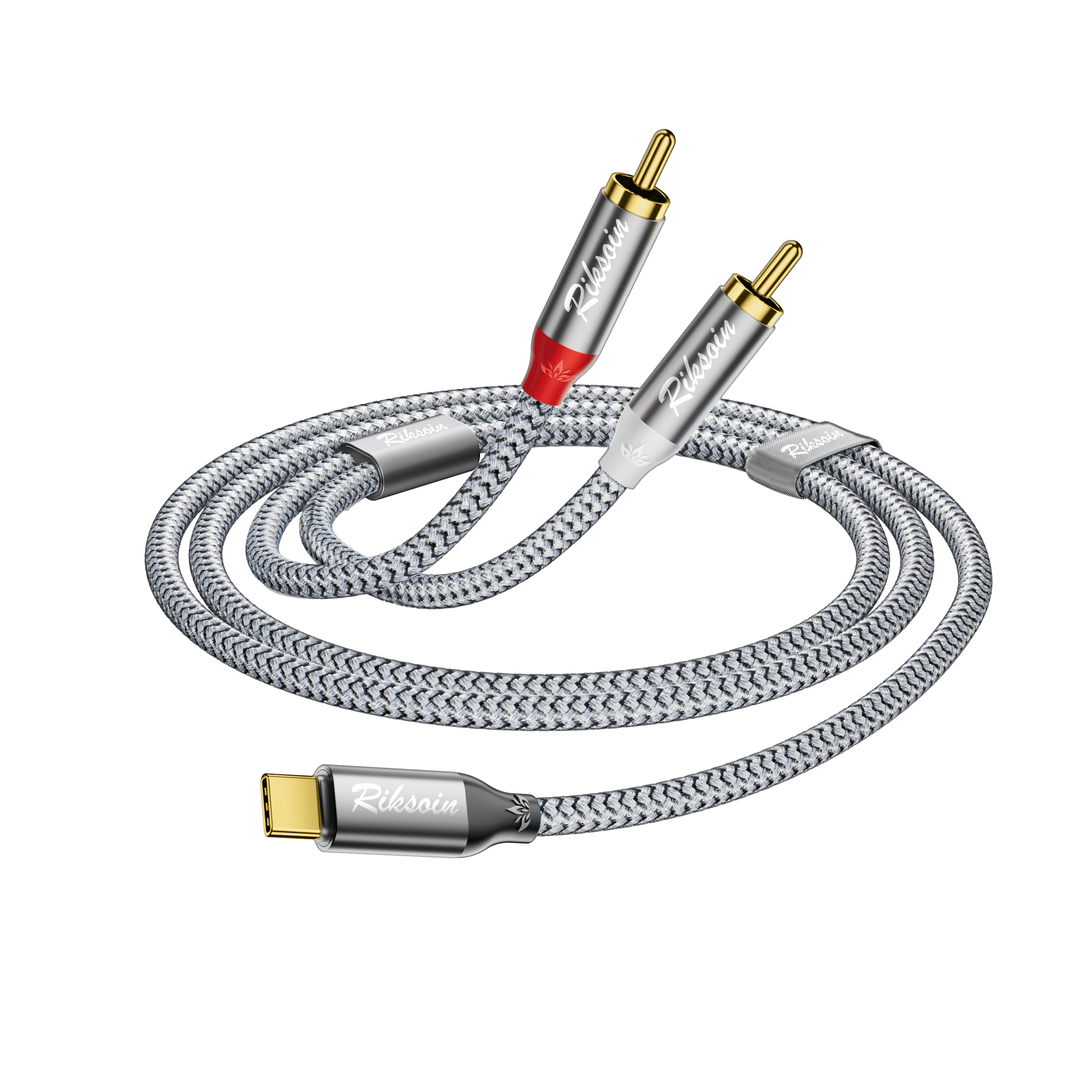 USB Type-C naar 3.5mm audiokabel - 1m - Zilver