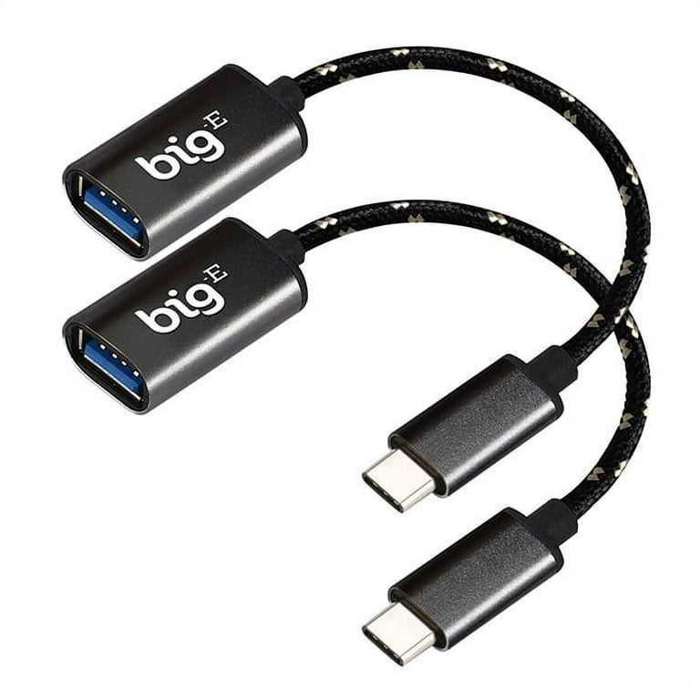 USB C to USB 3.0 A Female (2 Pack) OTG Adapter Compatible with Samsung Galaxy Tab S5e/Galaxy Tab S6 for Full USB Braided Thunderbolt 3 on The Go Cable