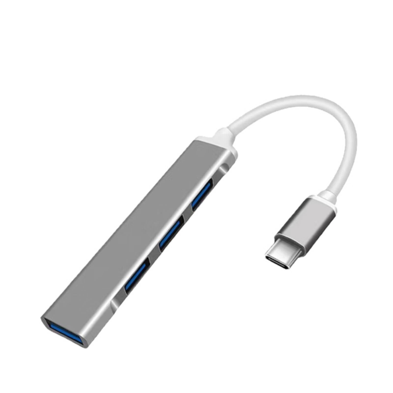 USB C 3.0 Hub 4 Port Type C To USB Hub Ultra Slim Portable Data Hub Applicable For Laptop (2 Pack）