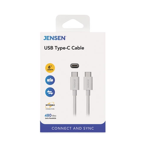USB-C 3.1 Type-C, 480 Mbps, 6 ft, White USB-C 3.1 Type-C, 480 Mbps, 6 ft, White
