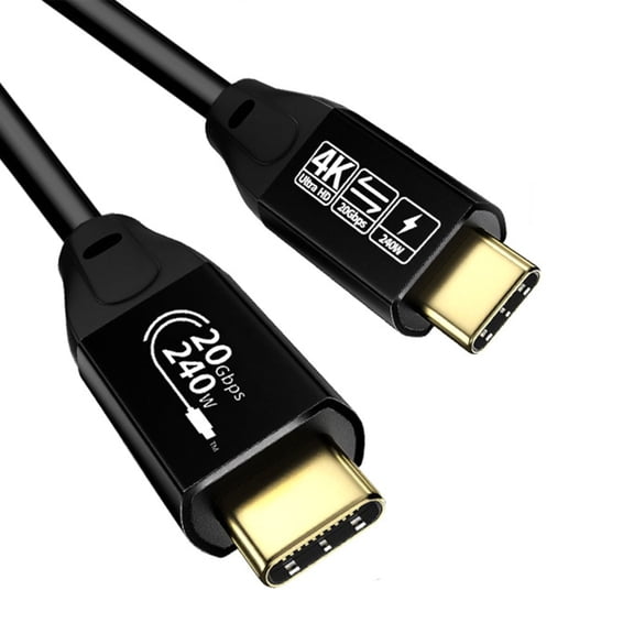 USB C 3.2 Gen2 Charging Cable 20Gbps Data Transfer, 240W Power Delivery, 4K60hz Video Long Cord For Digital Devices