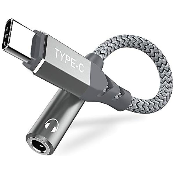 USB-C to mm Headphone Jack Adapter, USB Type C to Aux Audio