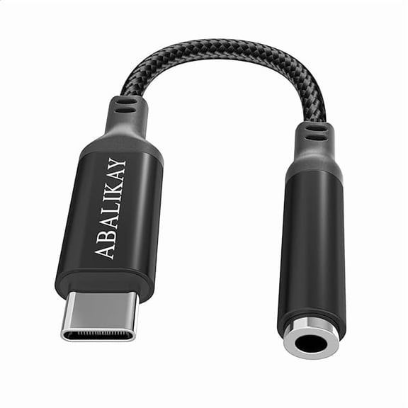 USB C to 3.5mm Audio Adapter, USB C Headphone Adapter, USB Type C to Aux Female Headphones Jack Dongle Cable Compatible with Samsung Galaxy S23 S22 S21 S20 Ultra, Note 10 20, A53, iPad Pro Air, Black
