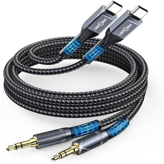 USB C to 3.5mm Audio Aux Jack Cable (2 Pack), Type C to 3.5mm Headphone Car Stereo Dongle Cable Cord iPhone 15 16 Pro Max,Samsung Galaxy S24 S23 S22 S21 Ultra,Note 20 10,Google Pixel 5 6 XL,iPad Pro