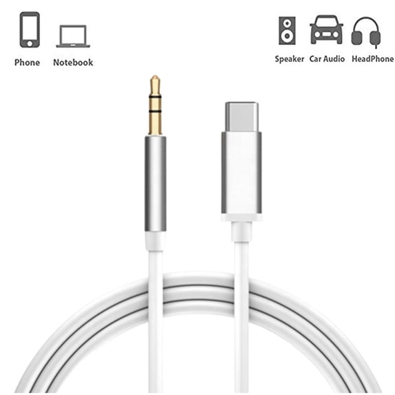 USB C to 3.5mm Audio Aux Jack Cable[3.3ft], USB Type C to 3.5mm Headphone Stereo Cord Car Compatible with iPad Pro 2018 Google Pixel 2 3 XL, Samsung Galaxy S21 S20 Ultra Note 20 10 Plus-White