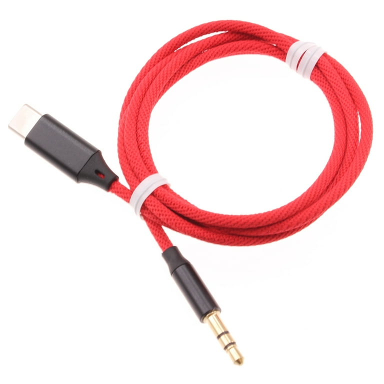USB C to 3.5mm Aux Cable for OnePlus Nord N300 5G N20 5G 10T 5G Phones Audio Cord Car Stereo Aux in Adapter Speaker Jack Wire Braided Compatible With OnePlus Nord N300 5G N20 5G