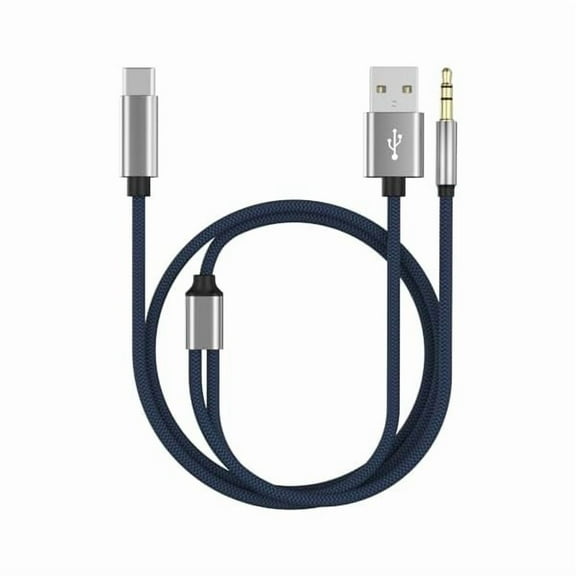 USB C to 3.5mm Aux Cable for iPhone 16 15,2 in 1 USB C to 3.5mm Nylon Braided Headphone Aux Cord for Car Charging Audio Stereo Speaker Compatible with iPhone 16/16Plus/16Pro/16Pro Max 15/15Pro Max