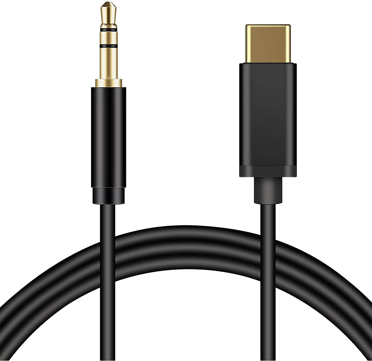 USB C to 3.5mm Aux Cord 3ft Type C Male to 3.5 Audio Jack Adapter Aux to USBC Cable Headphone Adapter Compatible for Headphones, Speakes and More USBC Devices Without 3.5mm Port