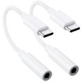 USB C to 3.5mm Female Headphone Jack Adapter 2 Pack, Type C to Aux