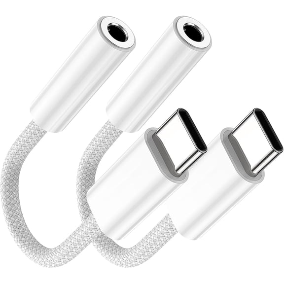 USB C to 3.5mm Female Headphone Jack Adapter, USB C to Aux Audio Dongle Cable Cord Compatible with iPhone 16/15 Pro Max 16/15 Pro 16/15, Samsung Galaxy S24/S23/S22/S21 Ultra, iPad Pro, Pixel 8