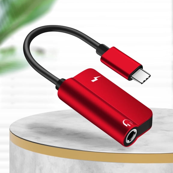 USB C to 3.5mm Headphone Adapter 5.3" - Audio Jacks Converter, Plug & Play, Charging & Music, for Phone Laptop Tablet, Car Home Travel, Compatibles Wide