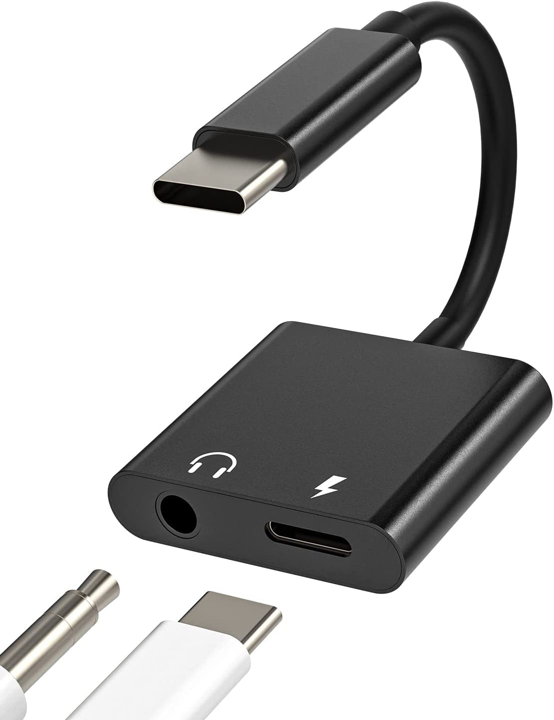 USBC to 3.5mm Headphone Adapter DAC Charger Dongle(2in1)for Samsung