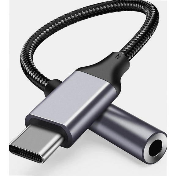 USB C to 3.5mm Headphone Adapter for Samsung S23 S22 Ultra S21 S20 FE Galaxy A53 5G, DAC Chip USB C Audio Adapter USB Type C to Aux Dongle Converter for Oneplus 10 Pro 9 8T Pixel 7 6A 5 iPad Pro Grey
