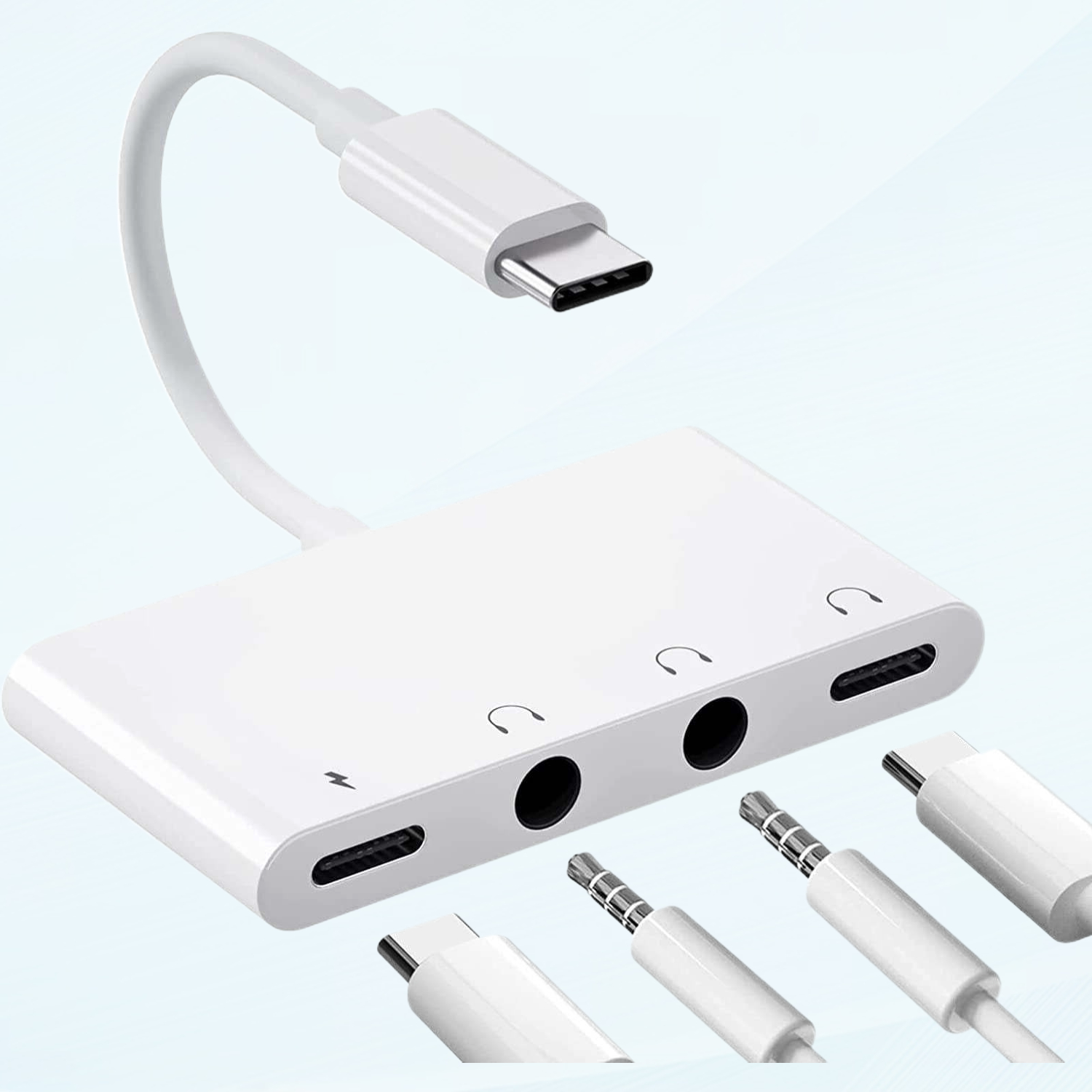 USB C to 3.5mm Headphone Adapter, iPad Pro Headphones Jack Splitter and