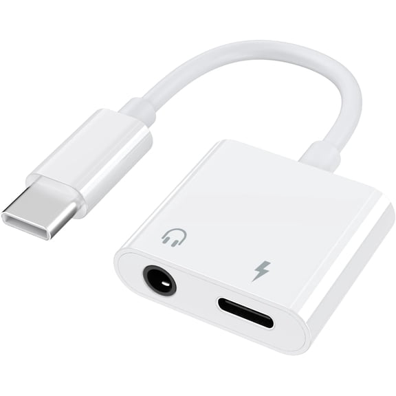 for USB C to 3.5mm Headphone and Charger Adapter, Type C to Aux Jack Dongle Cable Cord with PD Fast Charging for iPhone 15/16 Pro/Max/Plus, iPad, Samsung Galaxy S22/S23/S24 Ultra, Note 20 (1)
